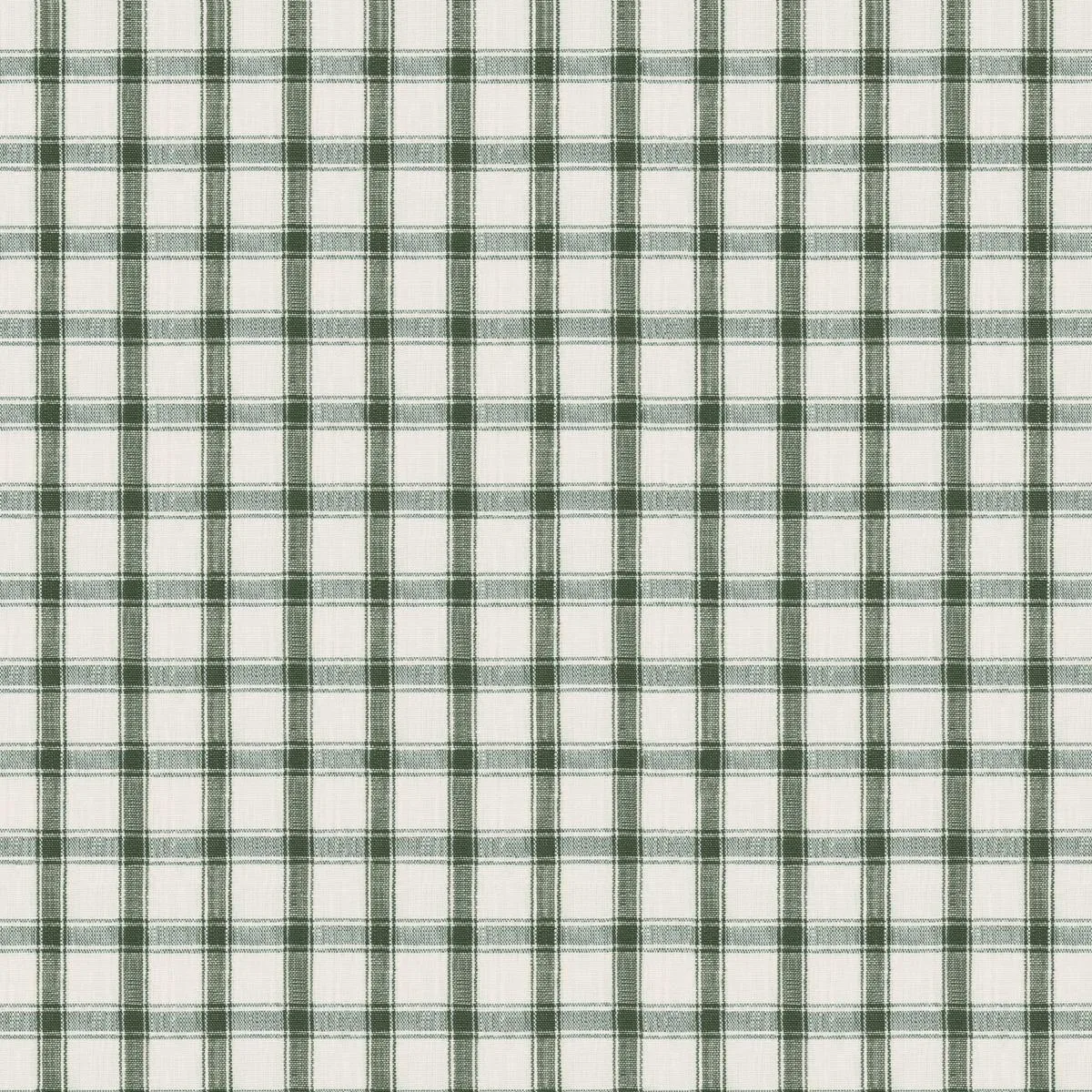 Schumacher 81456 Crawford Linen Check Forest fabric swatch