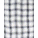 Schumacher 81451 Crawford Linen Check Indigo fabric swatch
