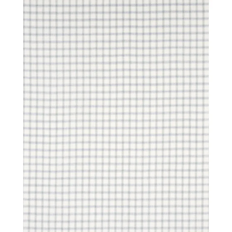 Schumacher 81450 Crawford Linen Check Jasper Blue fabric swatch
