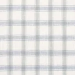 Schumacher 81450 Crawford Linen Check Jasper Blue fabric swatch
