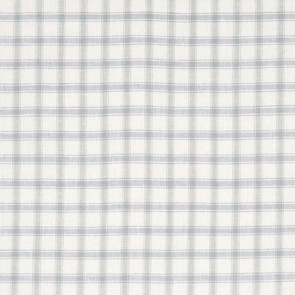 Schumacher 81450 Crawford Linen Check Jasper Blue fabric swatch