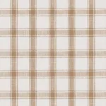 Schumacher 81454 Crawford Linen Check Neutral fabric swatch