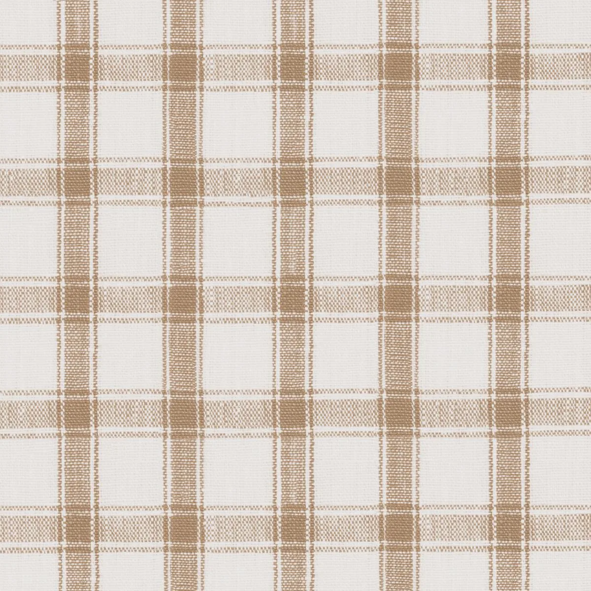 Schumacher 81454 Crawford Linen Check Neutral fabric swatch