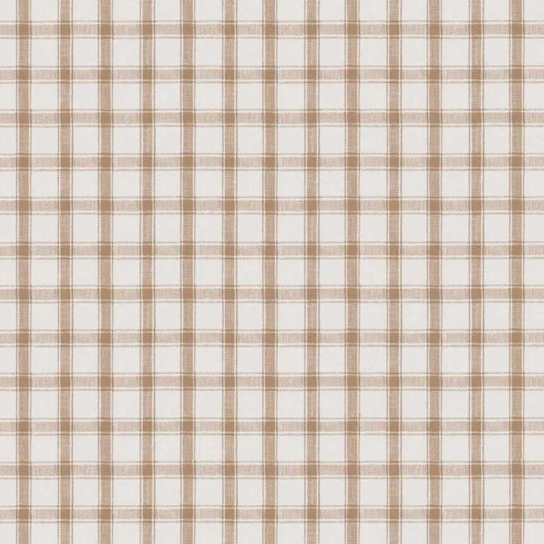 Schumacher 81454 Crawford Linen Check Neutral fabric swatch