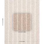 Schumacher 75455 Creeping Fern Biscuit fabric swatch