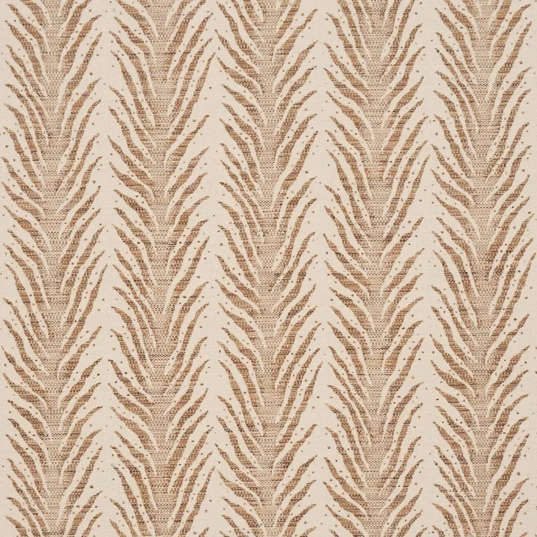 Schumacher 75455 Creeping Fern Biscuit fabric swatch