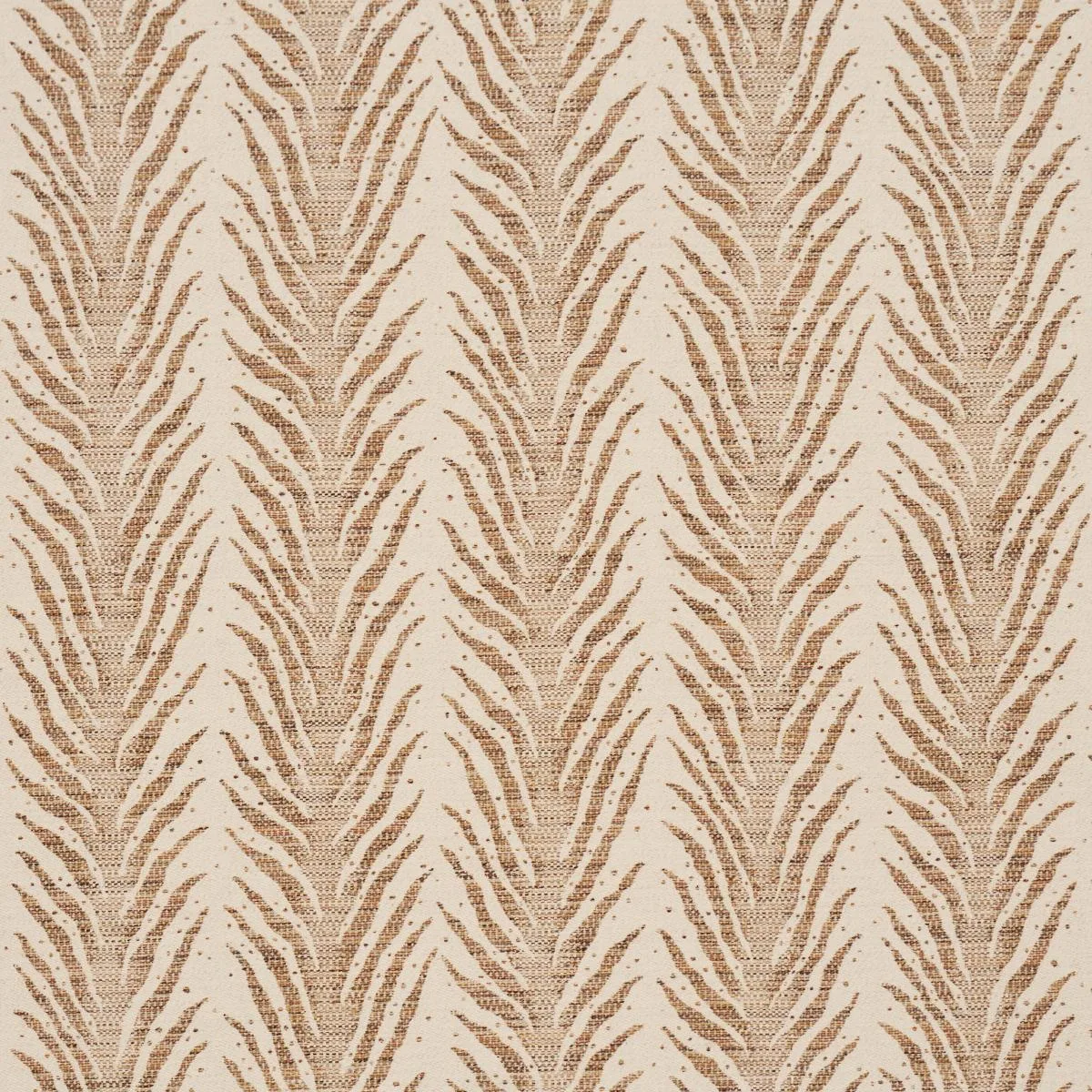 Schumacher 75455 Creeping Fern Biscuit fabric swatch