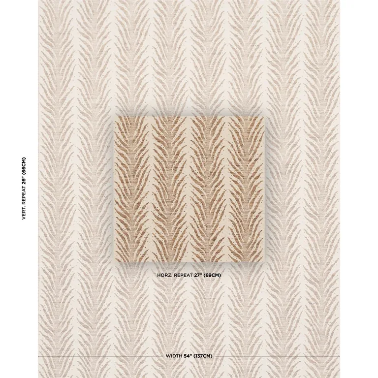 Schumacher 75454 Creeping Fern Mediterranean Spice fabric swatch