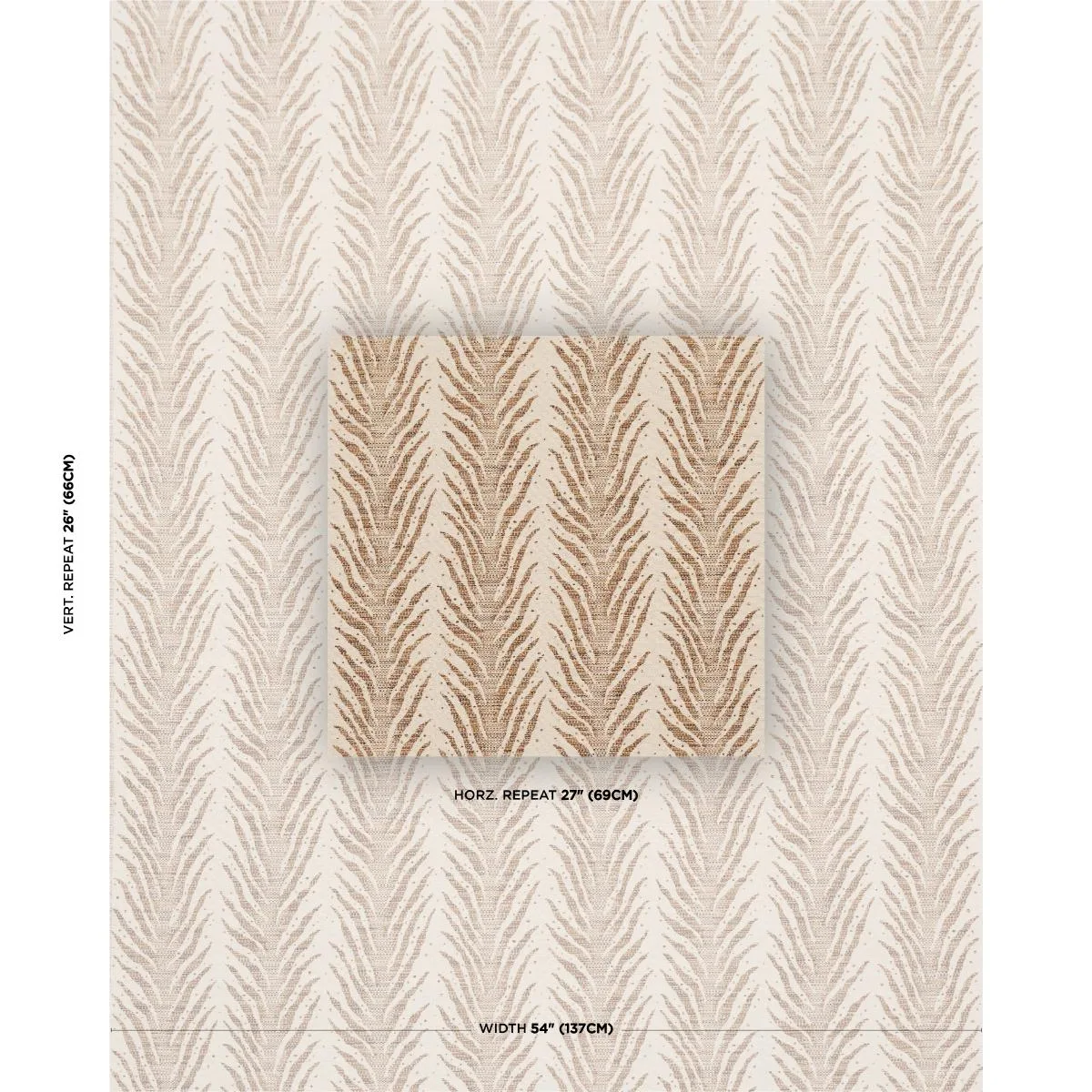 Schumacher 75454 Creeping Fern Mediterranean Spice fabric swatch