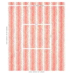 Schumacher 179482 Creeping Fern Print Coral fabric swatch