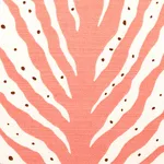 Schumacher 179482 Creeping Fern Print Coral fabric swatch
