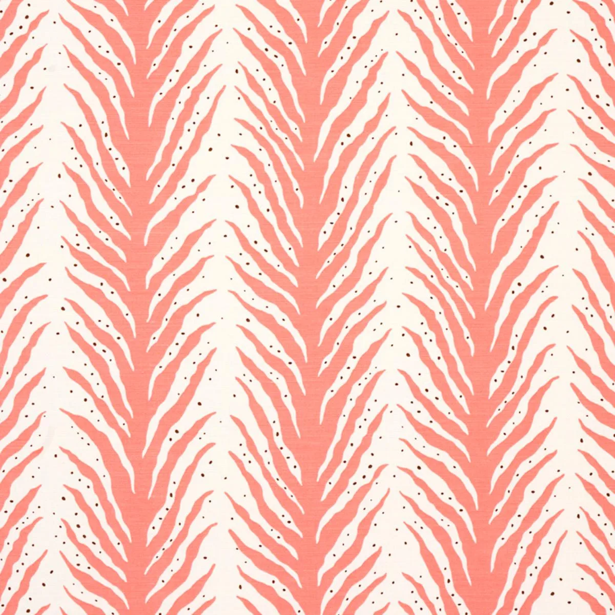 Schumacher 179482 Creeping Fern Print Coral fabric swatch