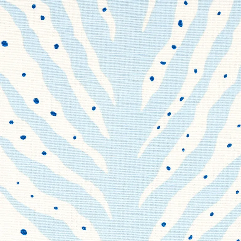 Schumacher 179480 Creeping Fern Print Slumber Blue fabric swatch