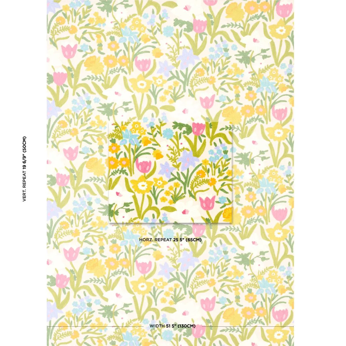 Schumacher 78291 Crewel Garden Multi fabric swatch