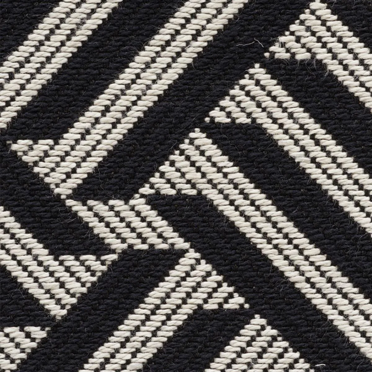 Schumacher 73451 Cross Hatch Black fabric swatch