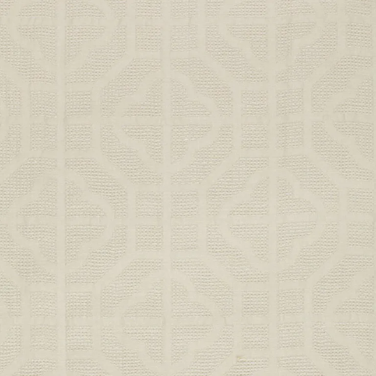 Schumacher 2643590 Crossbridge Casement Ivory fabric swatch