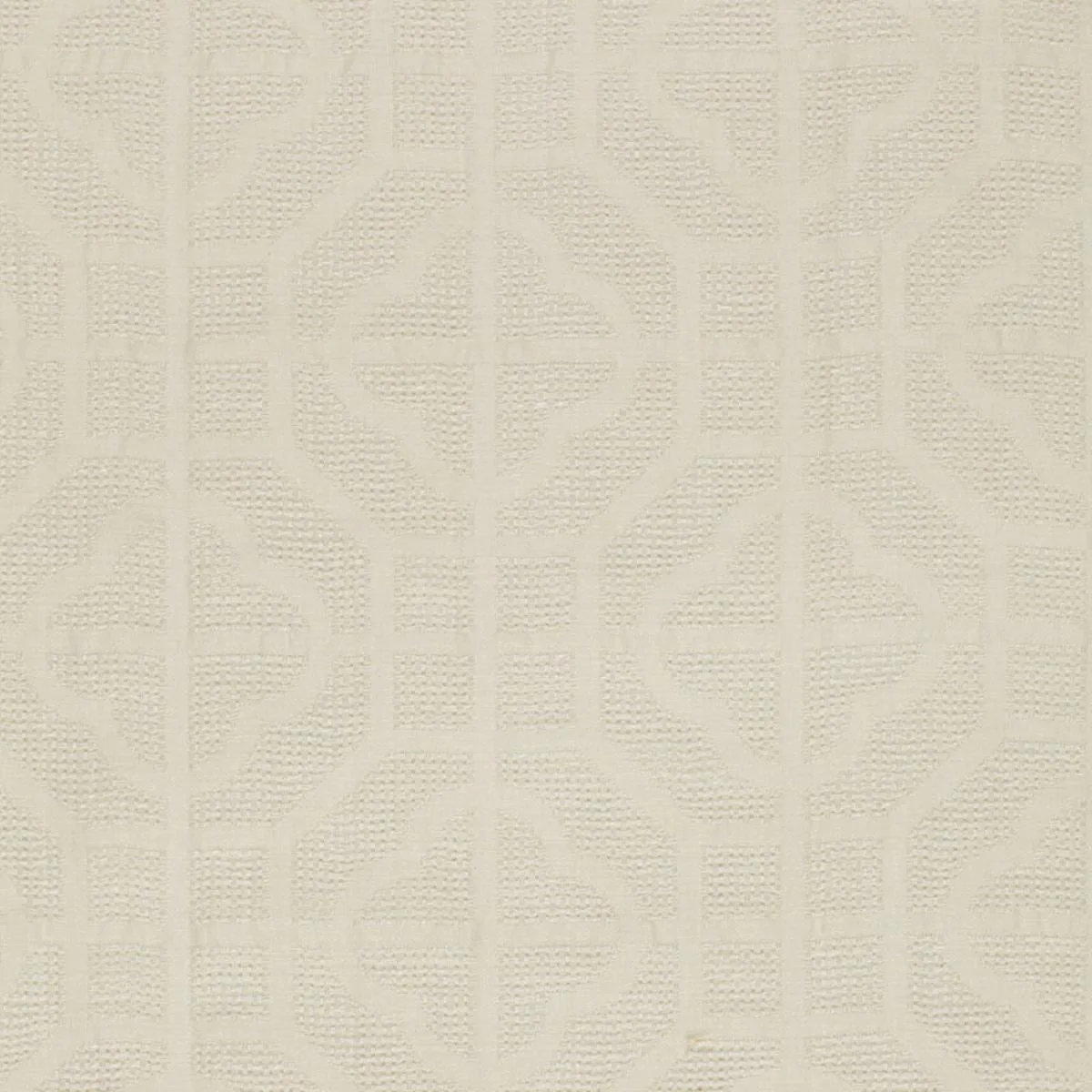 Schumacher 2643590 Crossbridge Casement Ivory fabric swatch
