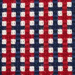 Schumacher 70395 Crosstown Red/Navy fabric swatch