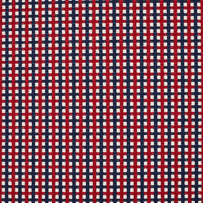 Schumacher 70395 Crosstown Red/Navy fabric swatch