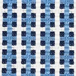 Schumacher 70394 Crosstown Tile Blue fabric swatch