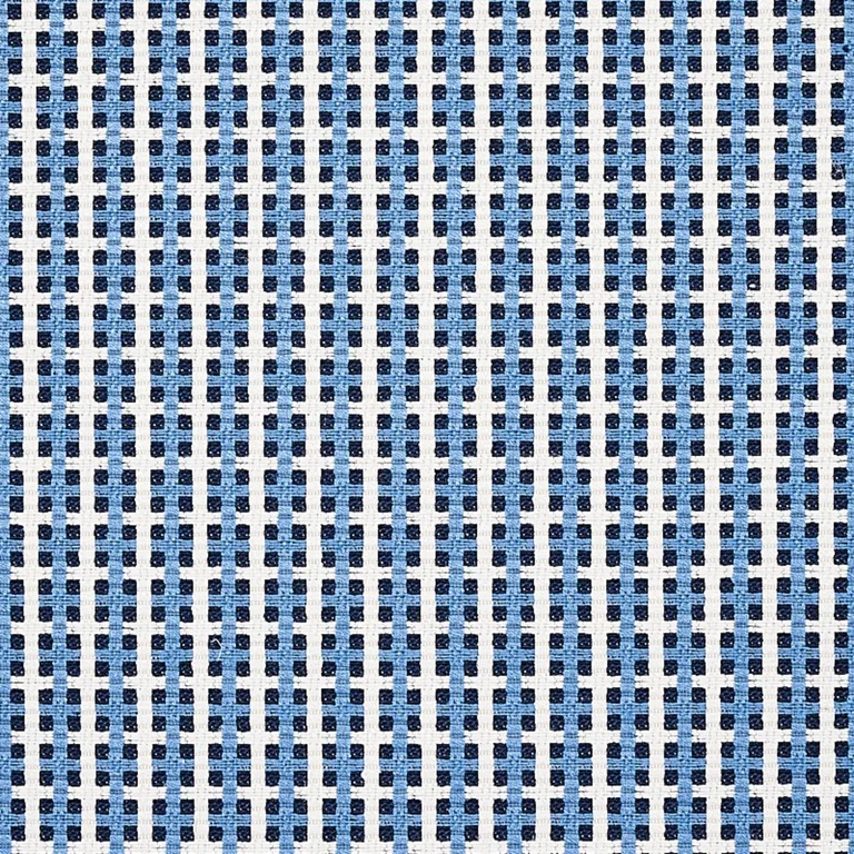Schumacher 70394 Crosstown Tile Blue fabric swatch