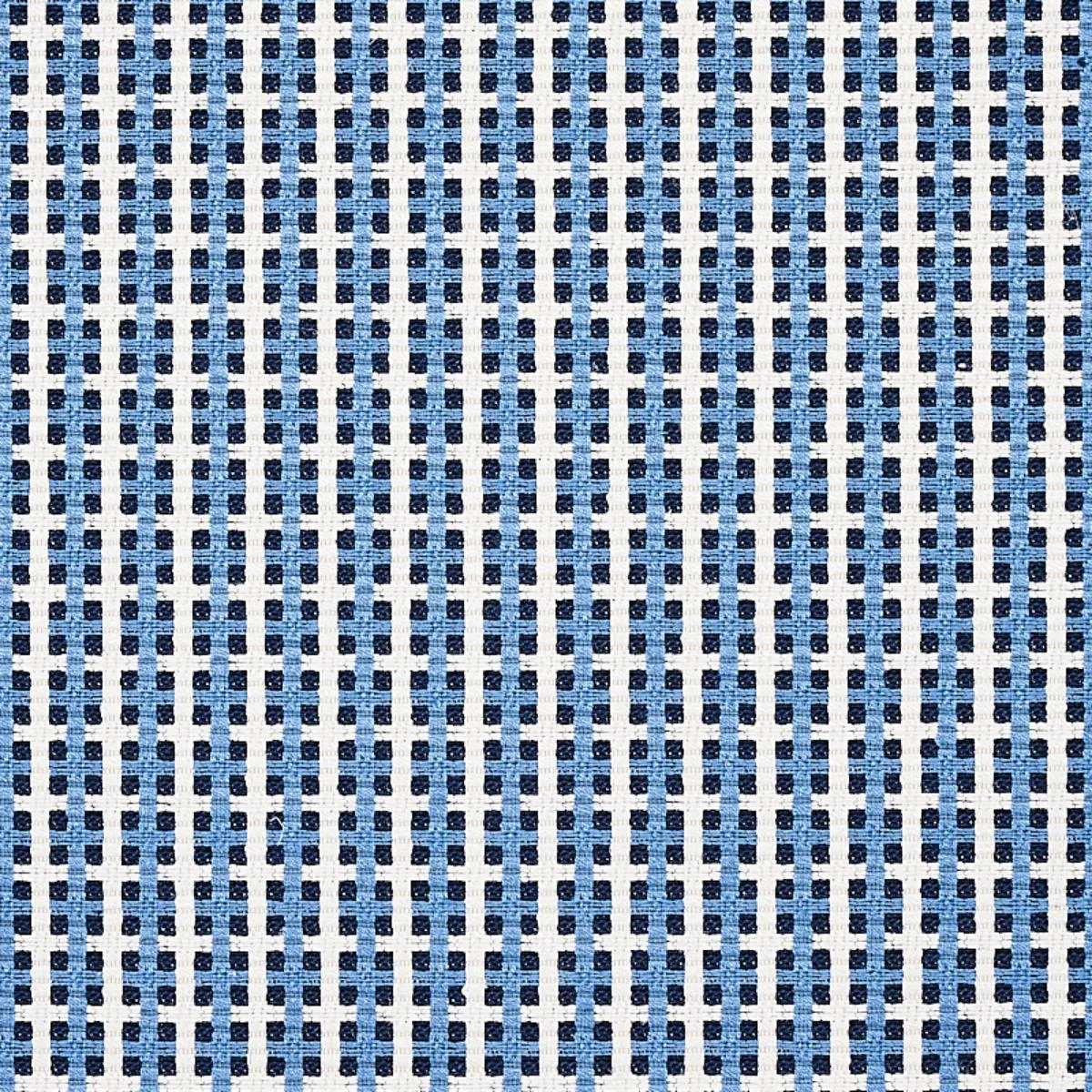Schumacher 70394 Crosstown Tile Blue fabric swatch