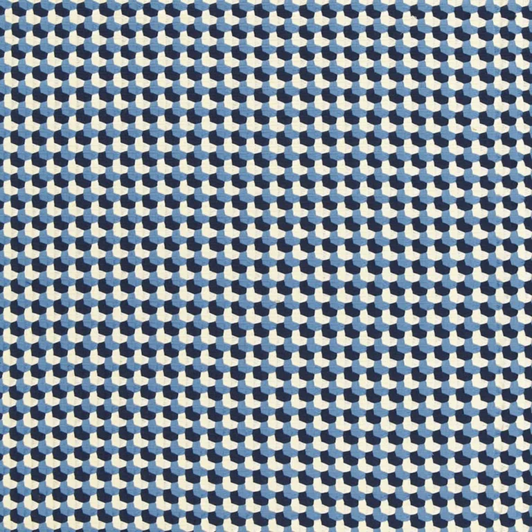 Schumacher 67101 Crosstown Weave Navy fabric swatch