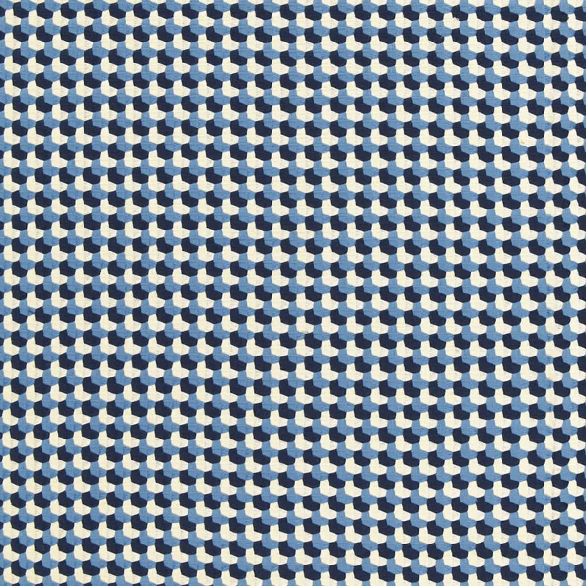 Schumacher 67101 Crosstown Weave Navy fabric swatch