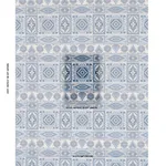 Schumacher 81330 Crowley éPinglé Blue fabric swatch
