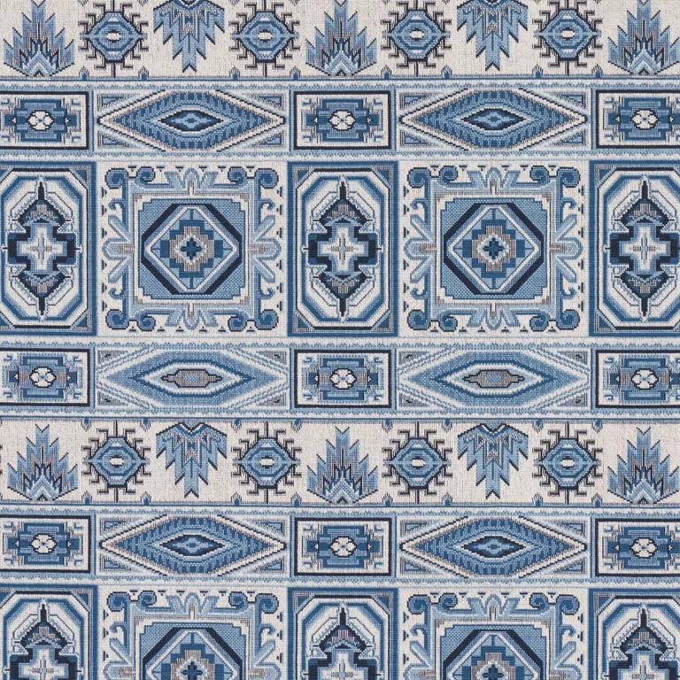 Schumacher 81330 Crowley éPinglé Blue fabric swatch