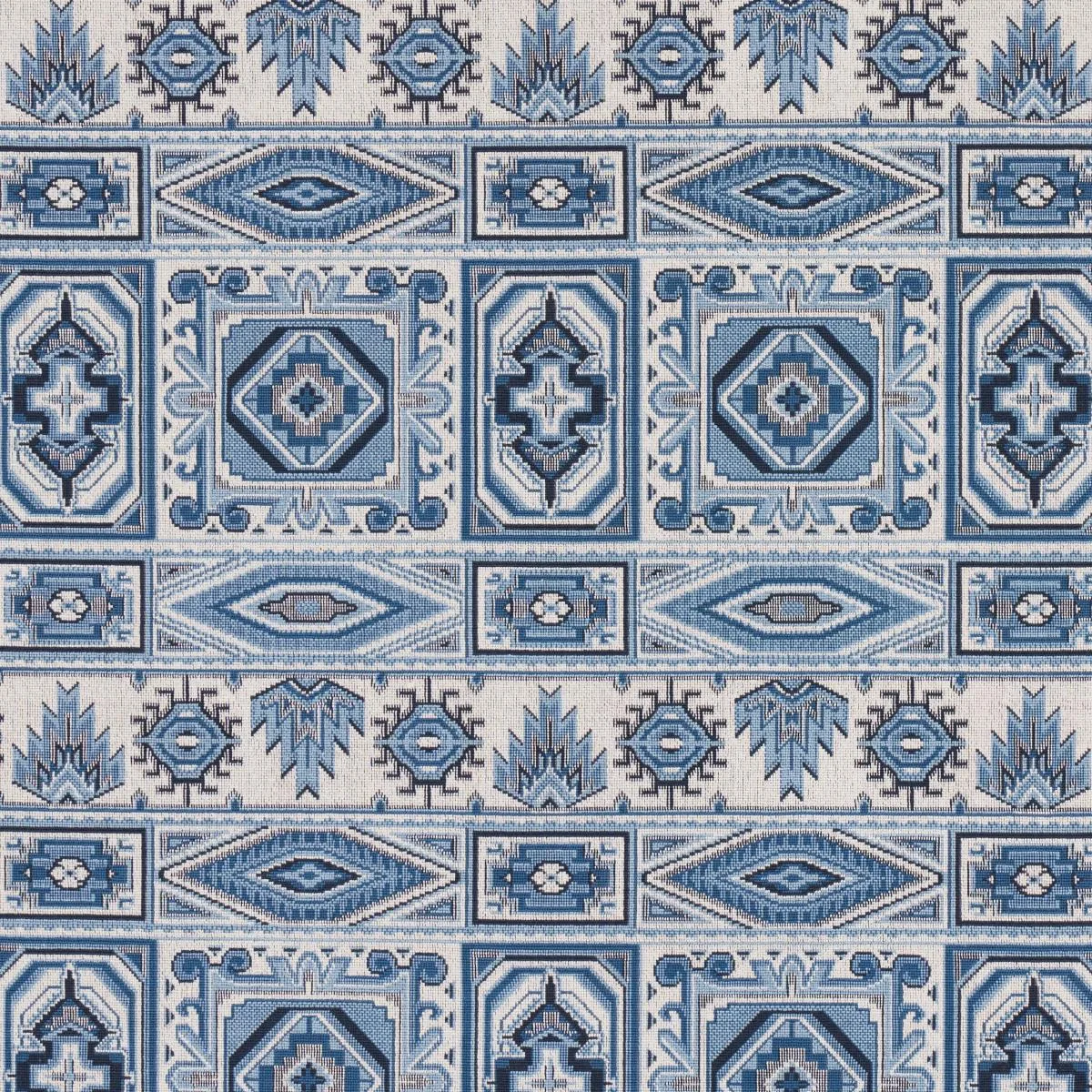 Schumacher 81330 Crowley éPinglé Blue fabric swatch