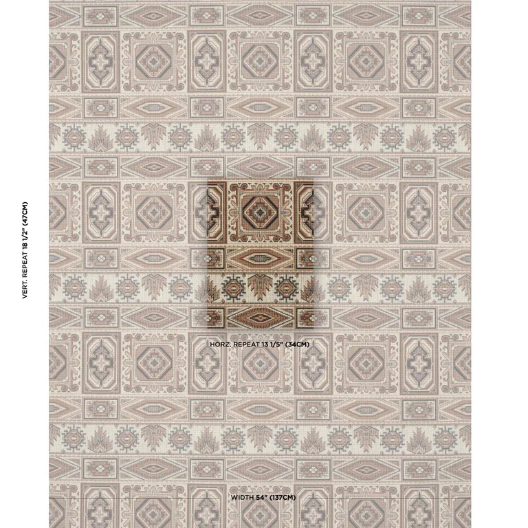 Schumacher 81332 Crowley éPinglé Brown fabric swatch
