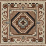 Schumacher 81332 Crowley éPinglé Brown fabric swatch