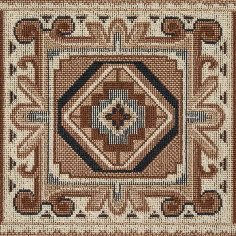 Schumacher 81332 Crowley éPinglé Brown fabric swatch