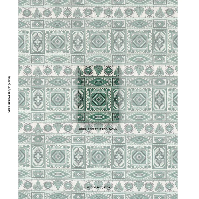 Schumacher 81331 Crowley éPinglé Green fabric swatch
