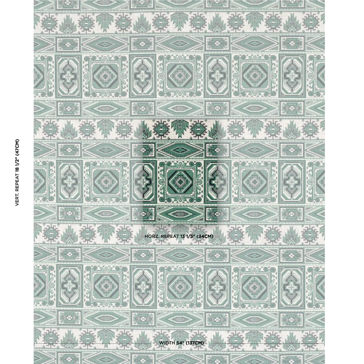 Schumacher 81331 Crowley éPinglé Green fabric swatch