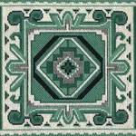 Schumacher 81331 Crowley éPinglé Green fabric swatch