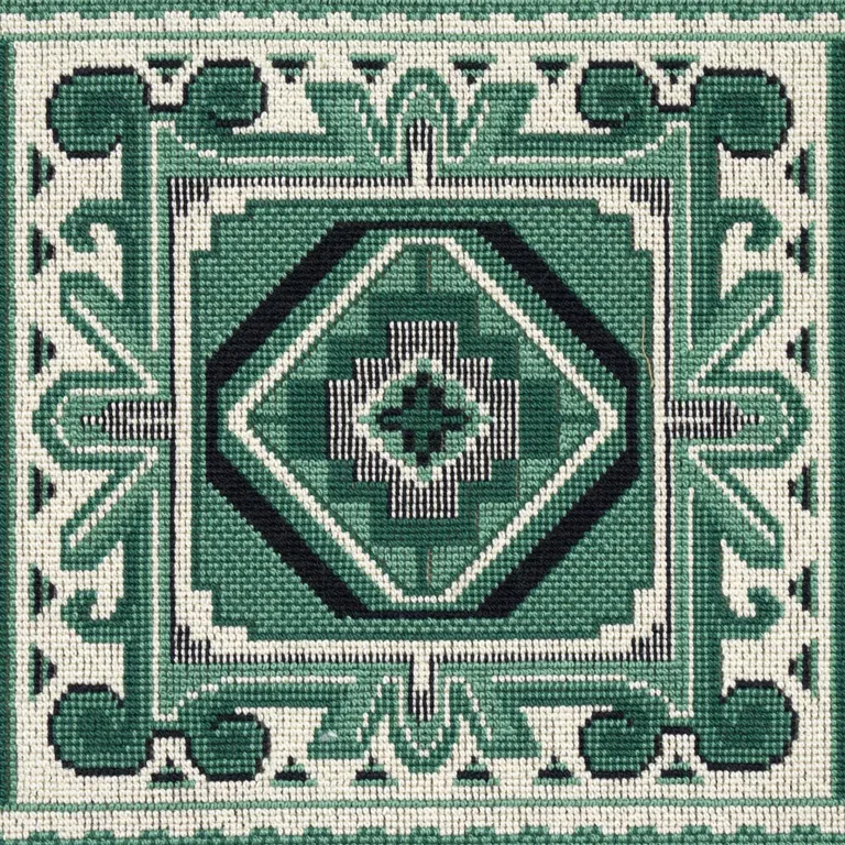 Schumacher 81331 Crowley éPinglé Green fabric swatch