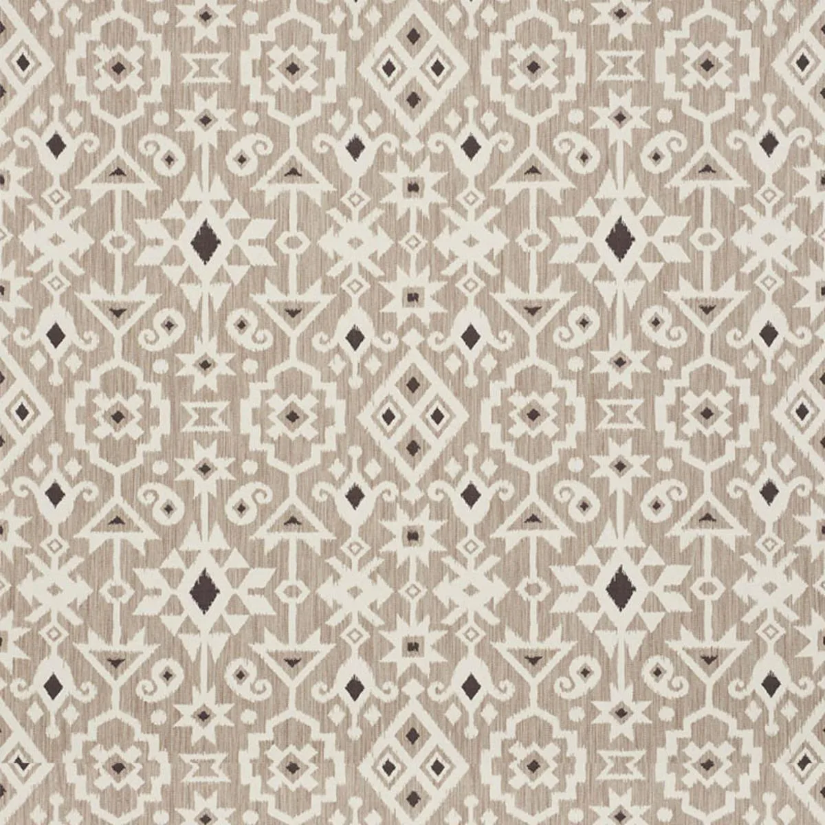 Schumacher 76520 Crusoe Ikat Greige fabric swatch
