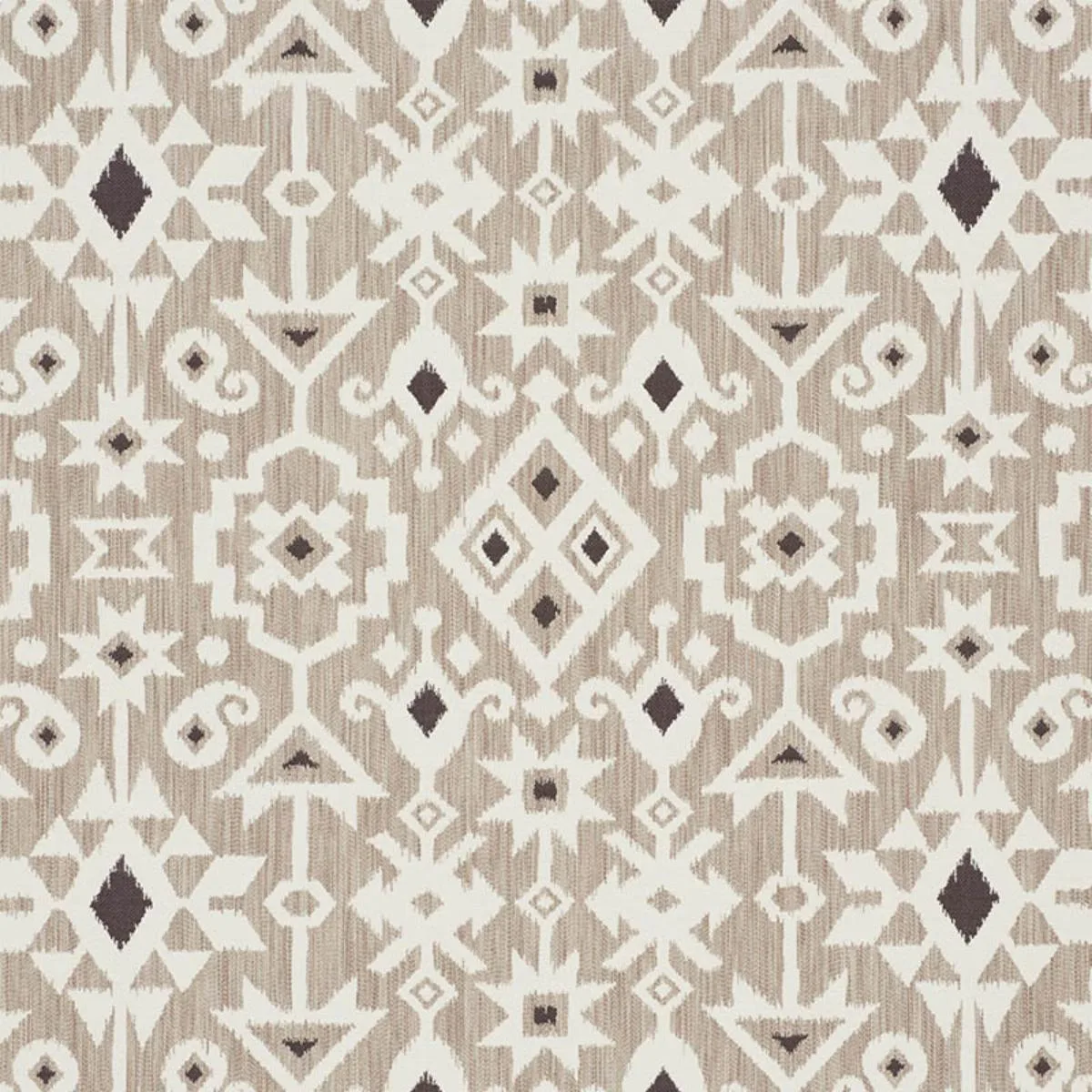 Schumacher 76520 Crusoe Ikat Greige fabric swatch