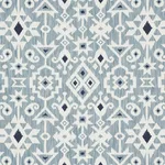 Schumacher 76521 Crusoe Ikat Sky fabric swatch