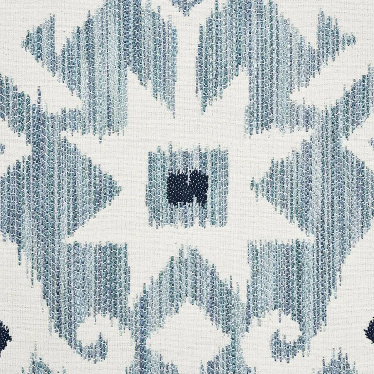 Schumacher 76521 Crusoe Ikat Sky fabric swatch
