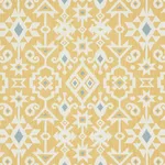 Schumacher 76523 Crusoe Ikat Yellow fabric swatch