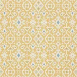 Schumacher 76523 Crusoe Ikat Yellow fabric swatch