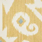 Schumacher 76523 Crusoe Ikat Yellow fabric swatch