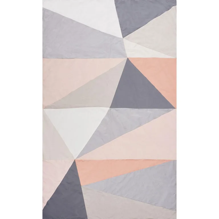 Schumacher 69452 Cubist Silk Panel Blush fabric swatch