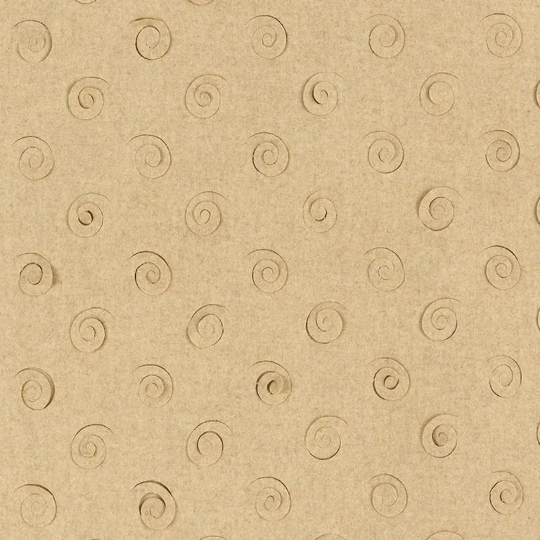 Schumacher 55362 Curlicue Camel fabric swatch