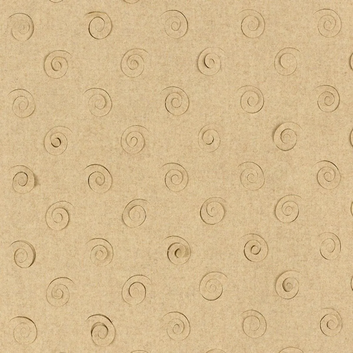 Schumacher 55362 Curlicue Camel fabric swatch