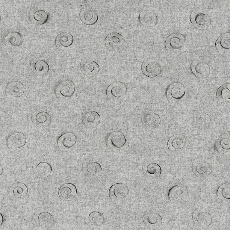 Schumacher 55361 Curlicue Grey fabric swatch