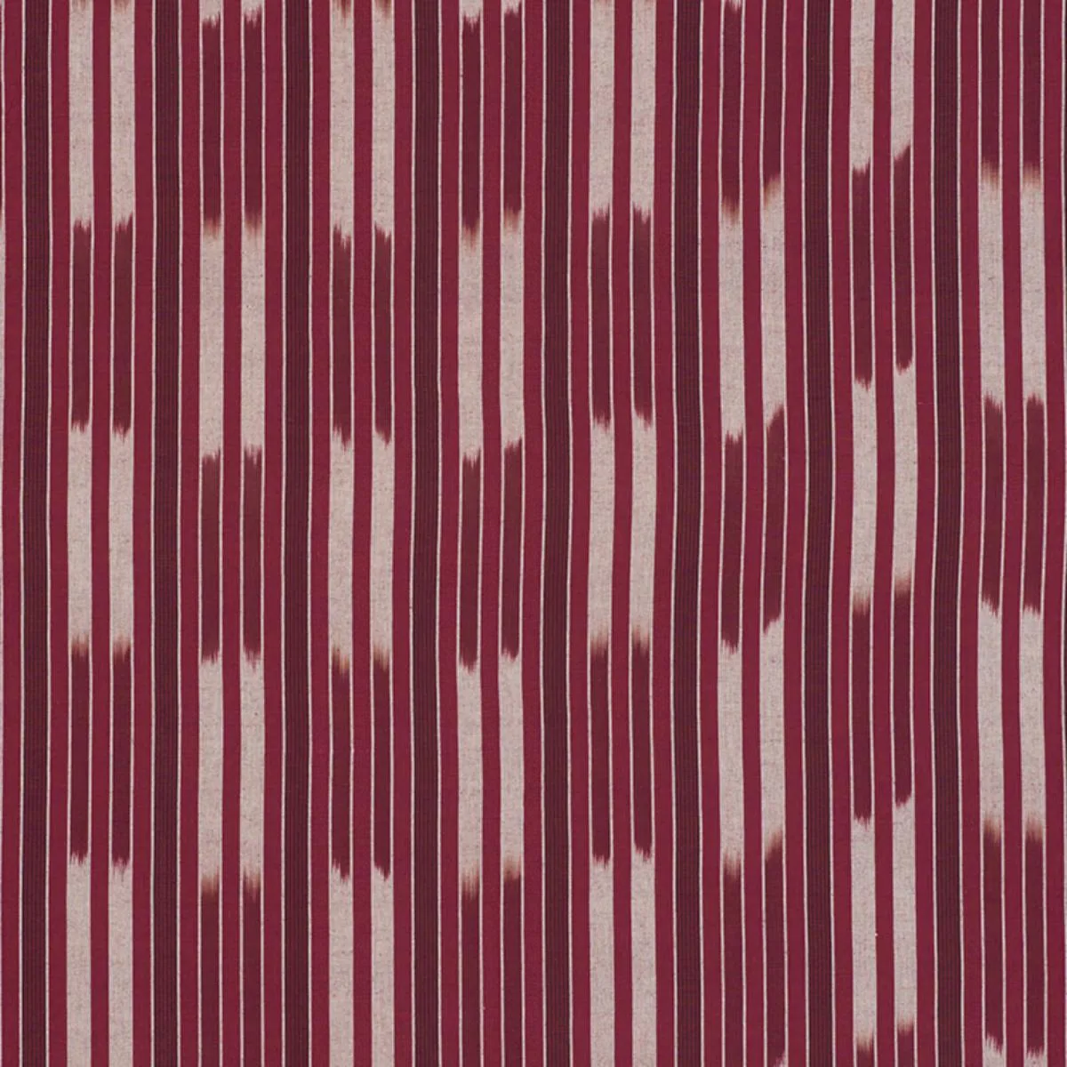 Schumacher 71972 Cusco Ikat Berry fabric swatch
